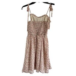Dress Forum Floral Mini Dress - Pink and Cream